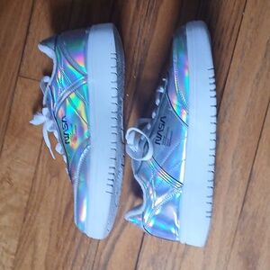NASA Silver Irridescent  Capsule Sneakers ■ Size 8